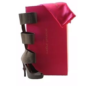 Rare Soldout EMANUEL UNGARO Eel Cutout Boots $1539